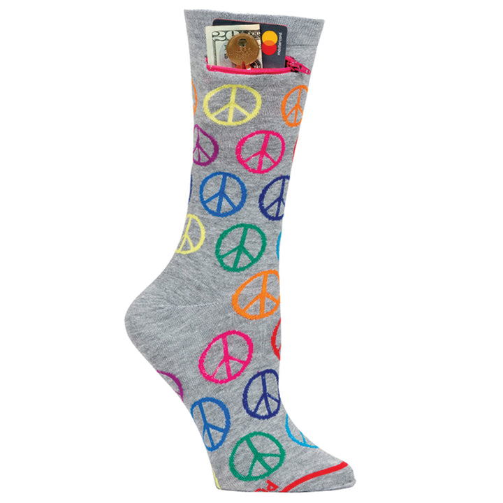 Peace & Love, Womens Pocket Socks®