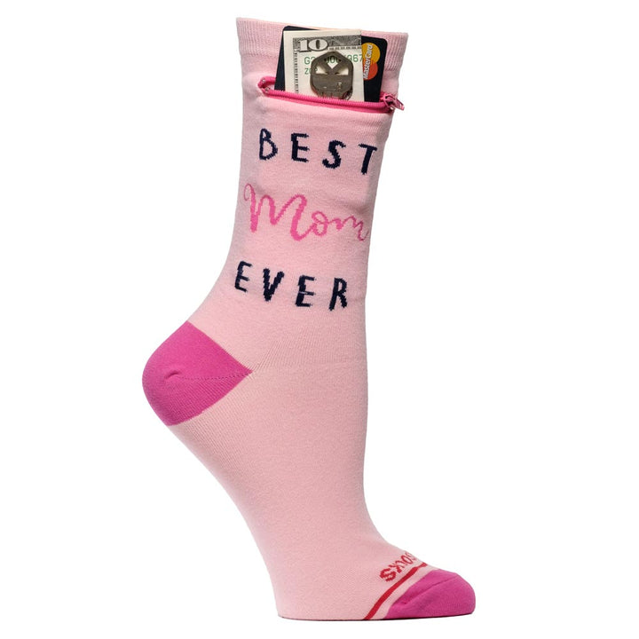 Best Mom Ever, Womens Pocket Socks®