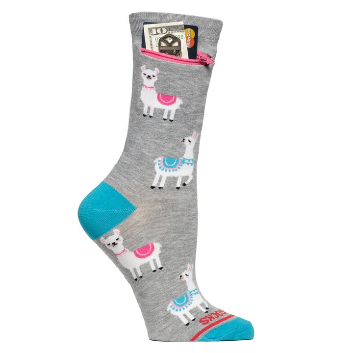 Llama, Womens Pocket Socks®