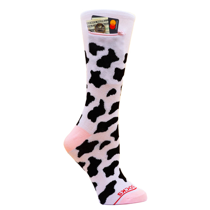 Moo Cow, Womens Pocket Socks®