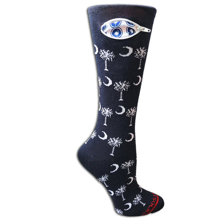 Palmetto Moon on Blue, Mens Pocket Socks®