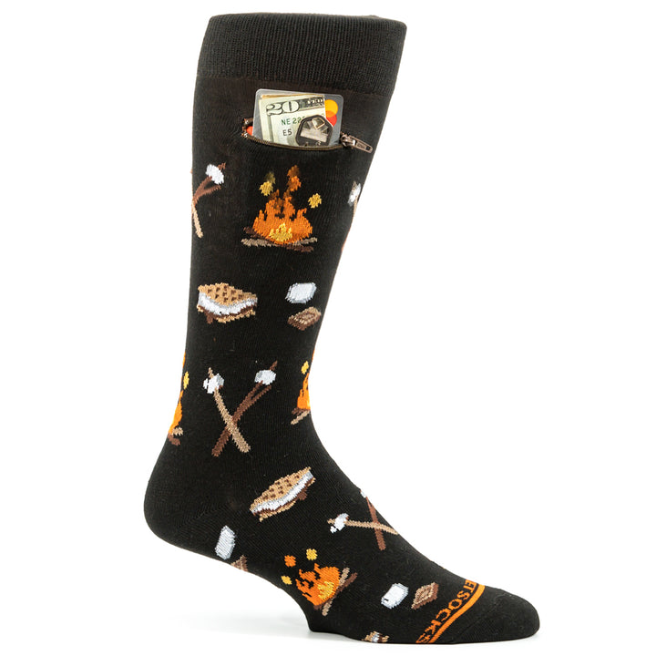 Campfire n Smores, Mens Pocket Socks®