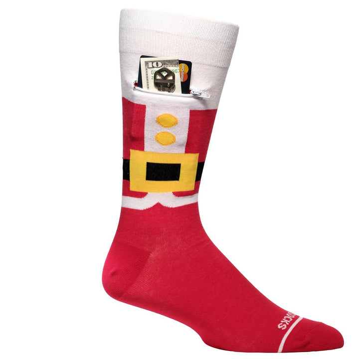 Santa Suit, Mens Pocket Socks®