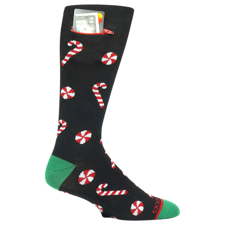 Pocket Socks®, Candy Cane, One Size