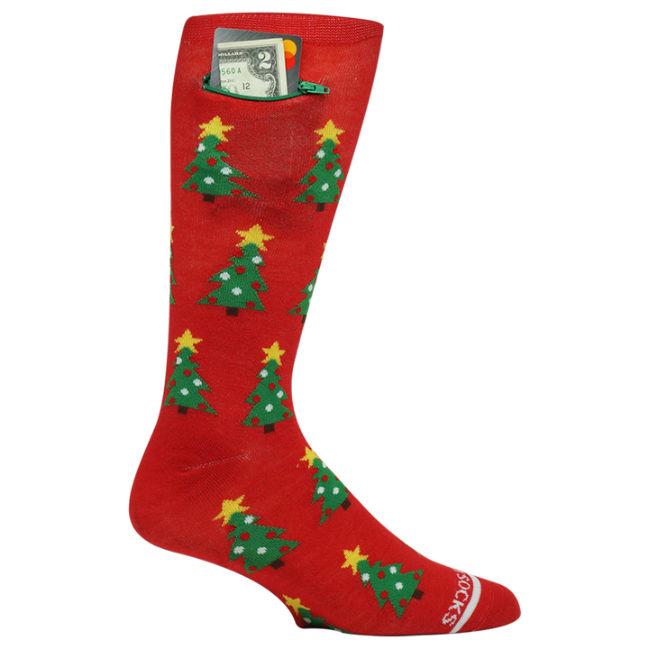 Christmas Tree Red, Pocket Socks® One Size