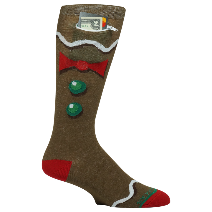 Gingerbread, Pocket Socks® One Size