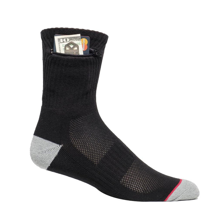 Sport Ankle Pocket Socks®, Black, Medium