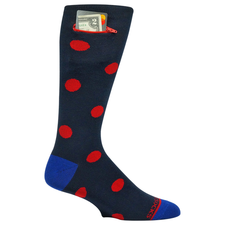 Navy Red, Mens Pocket Socks®